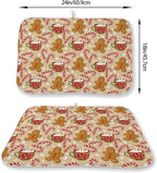Christmas Dish Drying Mat 18x24 Inch Winter Brown Gingerbread Man Dish Drainer - Image 6