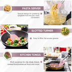 TeamFar Kitchen Utensils Set of 8, Silicone Utensils Kitchen Tools Set - Image 4