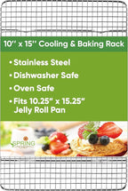 Spring Chef 10 x 15 Inch Stainless Steel Cooling Rack by SpringChef