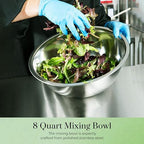 OCS Parts 8 Quart Mixing Bowls | Set of 4 | 13.25-Inch Stainless Steel - Image 8