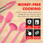 Chef Craft - Premium Silicone Kitchen Tools and Utensils Set, Non-Scratch - Image 3