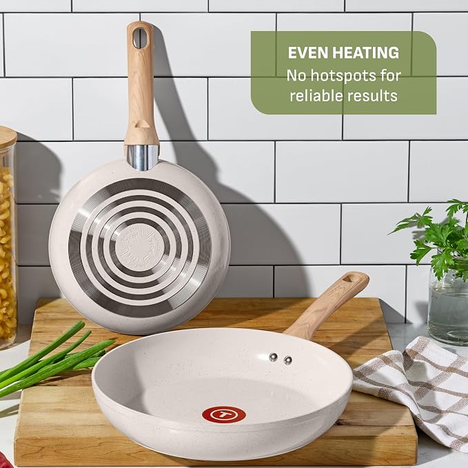 T-Fal Revive Ceramic Nonstick Cookware Set, Oven Safe Up to 350ºF, Includes - Image 9