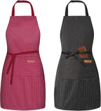 BeLuyi 2 Pack Adjustable Bib Apron by BELUYI