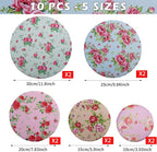 10Pcs Reusable Bowl Covers In 5 Size, Stretch Cloth Fabric Dish Cover Kitchen - Image 2