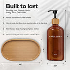 Amber Glass Hand and Dish Soap Dispenser Set by Brighter Barns - Image 3