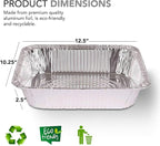 Stock Your Home Aluminum 9x13 Disposable Foil – Half Size Deep Steam Table - Image 2