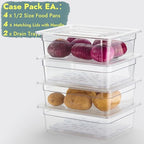 CURTA 4-Pack 1/2 Size 4" Deep NSF Polycarbonate Food Pans - Image 3