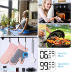 Leumoi 24 Pcs Digital Kitchen Timers Bulk Small Magnetic Timer On/Off Switch - Image 5