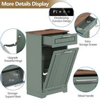 Single 10 Gallon Tilt Out Trash Can Cabinet - Image 2