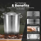 GasOne Stainless Steel Stockpot – 20qt Stock Pot - Image 4