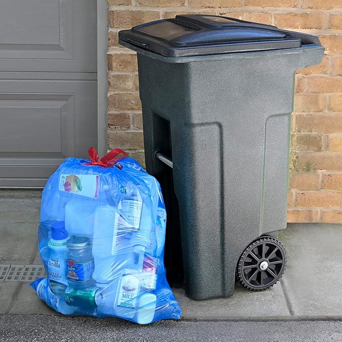 Amazon Basics Blue Recycling Trash Bags, 13 Gallon - Image 5