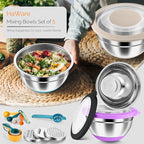 HaWare Mixing Bowls, 24-Piece Stainless Steel Salad Serving Bowl - Image 7