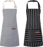 2 Pack Stripes Kids Apron, Kids Cooking Aprons by XLSXEXCL