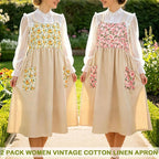Uaussi Cotton Linen Apron Cross Back Work Apron - Image 2