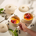 Kook Ceramic Mini Cocotte Set, Small Casserole Dishes - Image 2