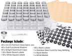 MIUKAA 49-Pack Cube Glass Spice Jars - Image 2