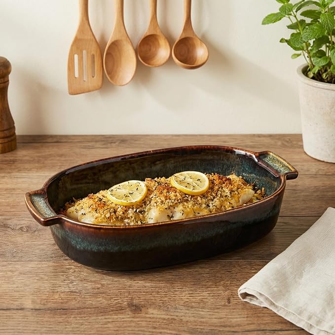 Ceramic Oval Casserole Baking Dish, 1.8 Quarts Baking Dish - Image 7