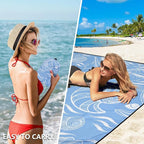 WIWIGO Beach Blanket Waterproof Sandproof Beach Mat 79" X 83"/10'x9'for 2-8 - Image 4