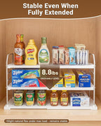 EVERIE Extendable 3-Tier Kitchen Cabinet & Pantry Organizer - Image 8