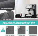 Coffee Bar Mat for Countertops 19inx12in, Absorbent Hide Stain Anti-Slip Cafe - Image 4