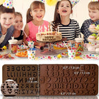 Anaeat Silicone Letter and Number Chocolate Molds, 2 Pack Alphabets & Numbers - Image 7