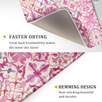 Pink Mexican Tiles Dish Drying Mat Absorbent Microfiber Dish Drying Pad - Image 3