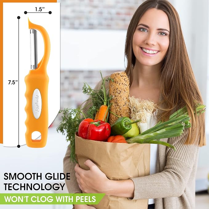 Spring Chef Premium Stainless Steel Swivel Potato Peelers - Image 3