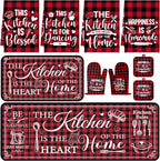 Fourluoo 10 Pcs Farmhouse Kitchen Decor and Accessories Set 4 Kitchen Towels 2 by Fourluoo