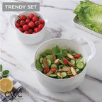 COOK WITH COLOR Nesting Plastic Mixing Bowl Set with Pour Spouts and Handles - Image 6