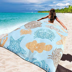 WIWIGO Beach Blanket Waterproof Sandproof Beach Mat 79" X 83"/10'x9'for 2-8 - Image 4