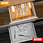 Kitchen Silverware Drawer Organizer and Storage Flatware Cutlery Utensil Holder - Image 2