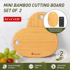2 Pack Small Bamboo Wood Cutting Board - Image 3