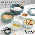 COOK WITH COLOR Prep Bowls with Lids- Wide and Deep Nesting Plastic Small - Image 2
