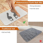 JUERLEN 2 Pack Diatomaceous Earth Shower Mat, Stone Bath Mat, Nonslip Super - Image 4