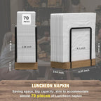 Napkin Holder for Table, Acacia Iron Standing Napkin Dispenser for Kitchen - Image 6