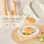 CAROTE Egg Pan Omelette Pan, 3-In-1 Divided Nonstick Grill Pan, Pancake Pan and - Image 4