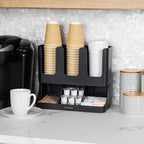 Mind Reader Cup and Condiment Station, 13 Inch Countertop Coffee Bar Organizer - Image 2