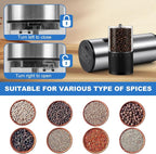 2 Pack Electric Salt and Pepper Grinder Set, Salt and Pepper Shakers - Image 7