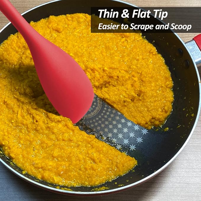 Upgrade Silicone Spatula Spoon Set, VOVOLY Heat Resistant Rubber Spoonula - Image 7