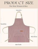 2 Pack Kitchen Cooking Aprons, Soft Aprons - Image 7