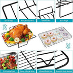 TeamFar Roasting Pan, 16’’ Nonstick Deep Lasagna Brownie Turkey Pan - Image 4