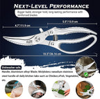 Heavy Duty Poultry Shears – Professional Stainless Steel Kitchen Scissors - Image 3