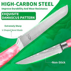 FULLHI 14pcs Block Knife Set, Chef's Knife Steak Knives Set - Image 3