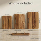 SMIRLY Wooden Cutting Boards for Kitchen, Double-Sided Cutting Board - Image 2