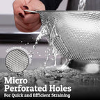 PriorityChef Premium 5Qrt Stainless Steel Colander - Image 2