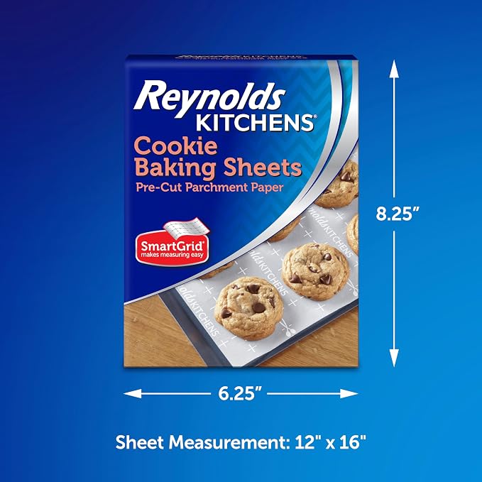 Reynolds Kitchens Cookie Baking Sheets, Pre-Cut Parchment Paper, 100 Sheets - Image 2