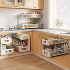 2 Packs 21IN Depth Under Sink Organizer, 2-Tier Pull Out Cabinet Organizer - Image 6