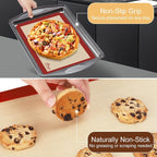 HOTEC Silicone Baking Mats 3 Pack – Non-Stick Reusable Silicone Baking Sheets - Image 4