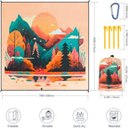 HIHOHO Beach Blanket Waterproof Sandproof Extra Large Beach Mat 79" X - Image 2