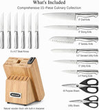 McCook® Knife Sets, German Stainless Steel Knife Block Sets - Image 3